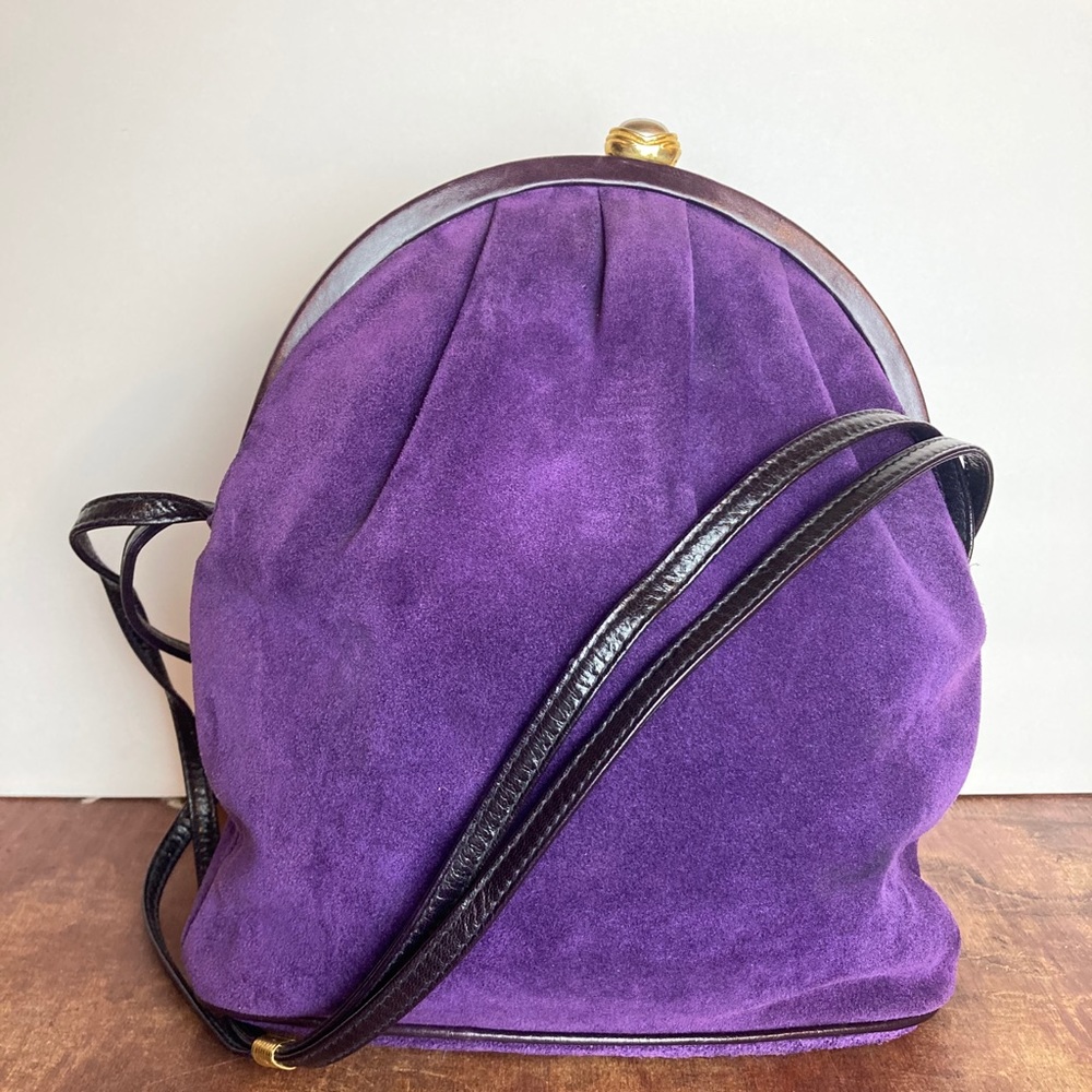 Vintage Antonio Scepi Purple Suede Leather Purse